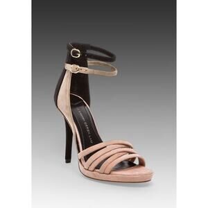 10 Crosby Derek Lam Jules Colorblock Suede Ankle Strap Heels 9.5